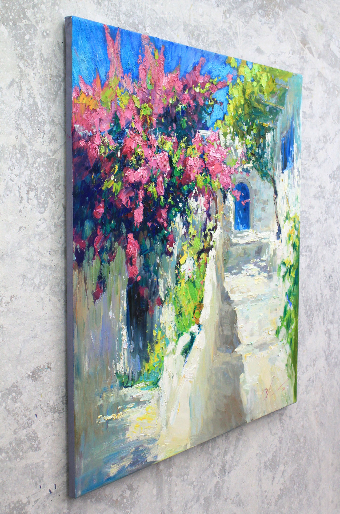 Santorini Greek - original oil painting