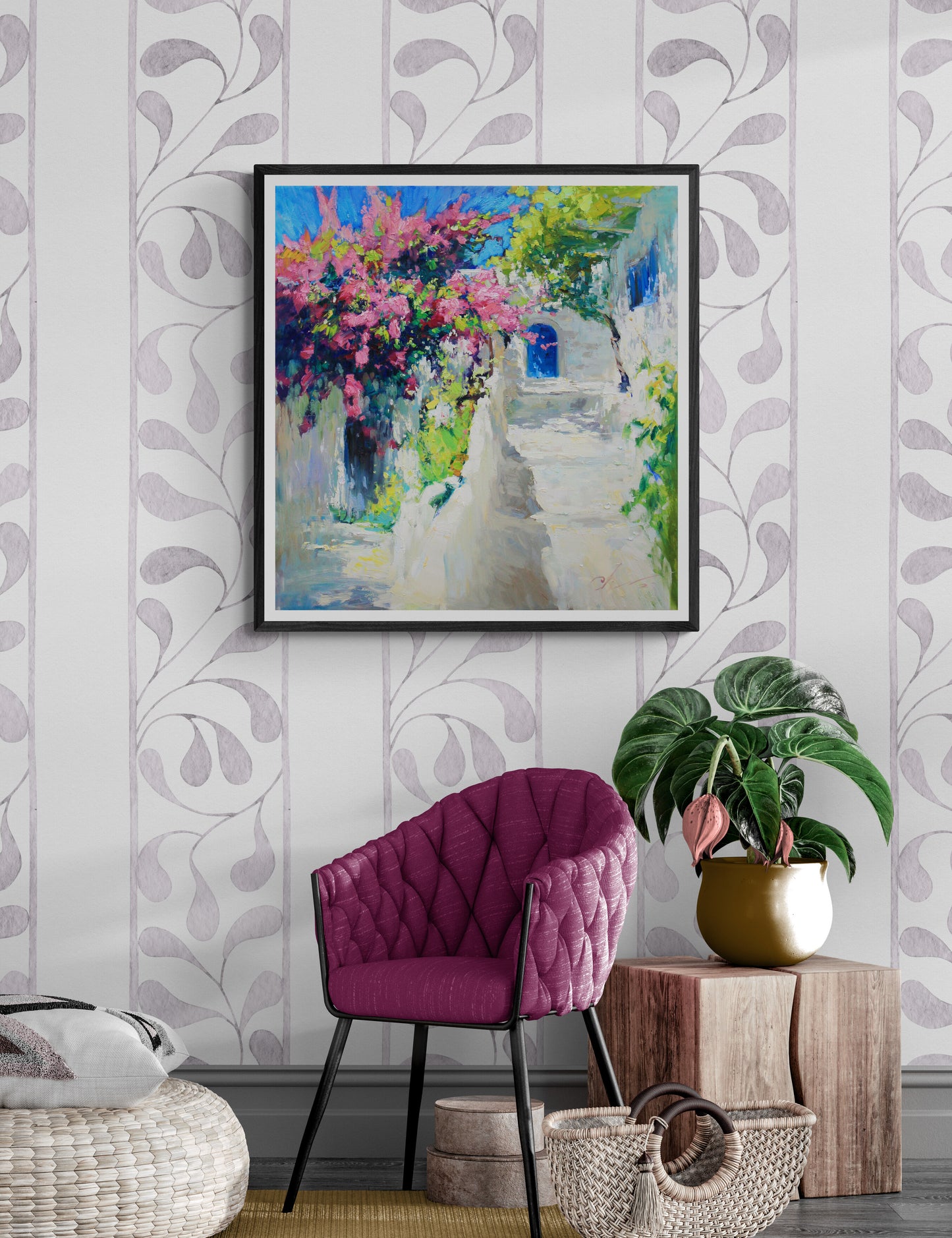 Santorini Greek - original oil painting