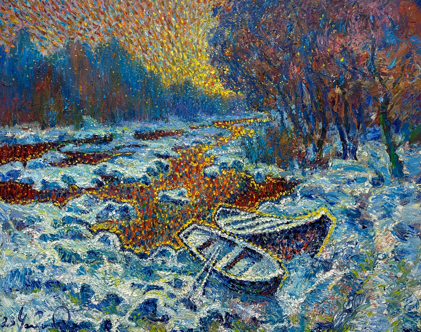 Winter on the Desna. Kyiv. Ukraine