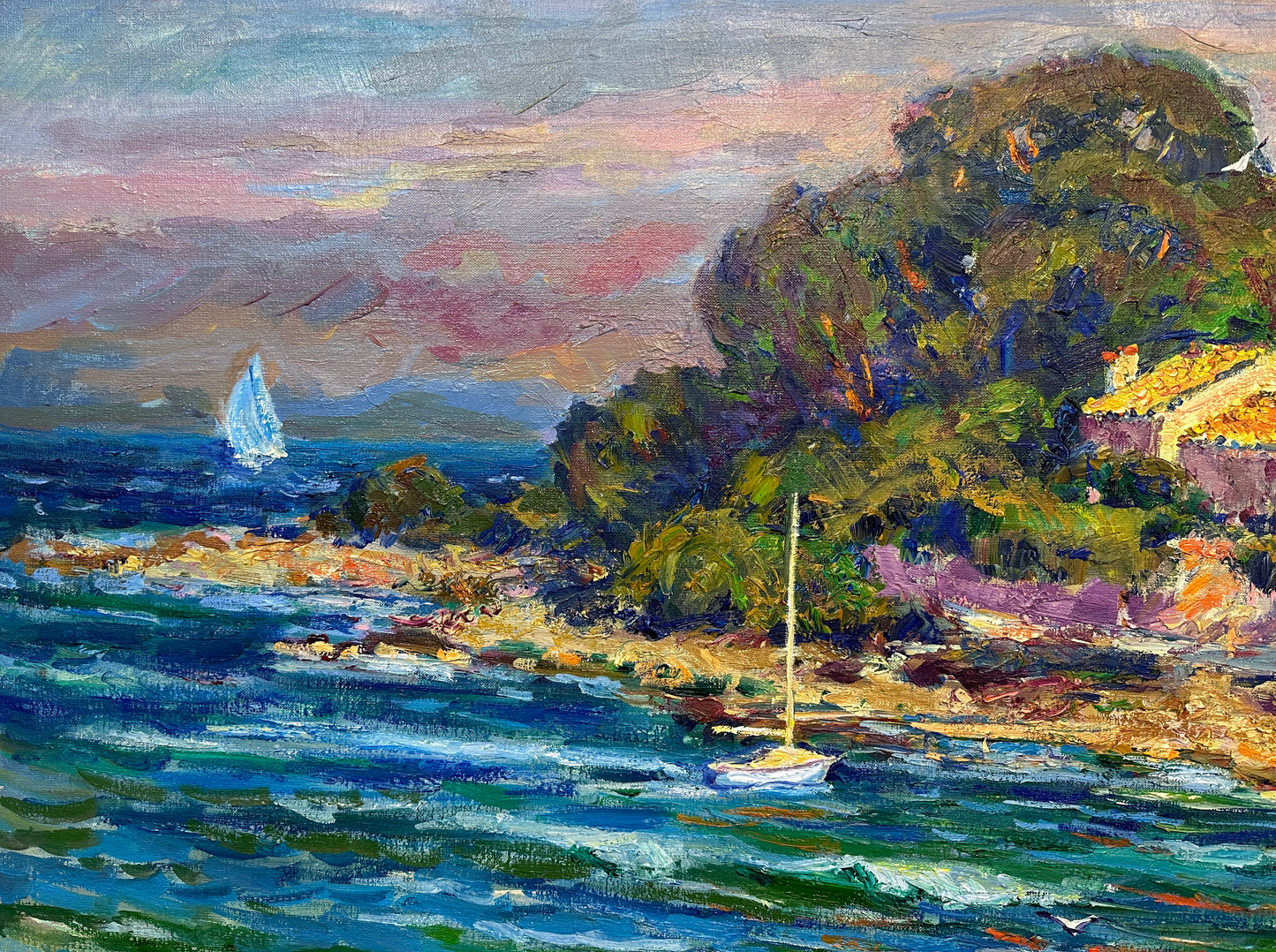 Evening Beach, La Garoup, Antibes. France Antibes