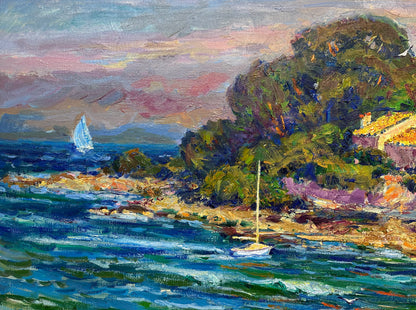 Evening Beach, La Garoup, Antibes. France Antibes