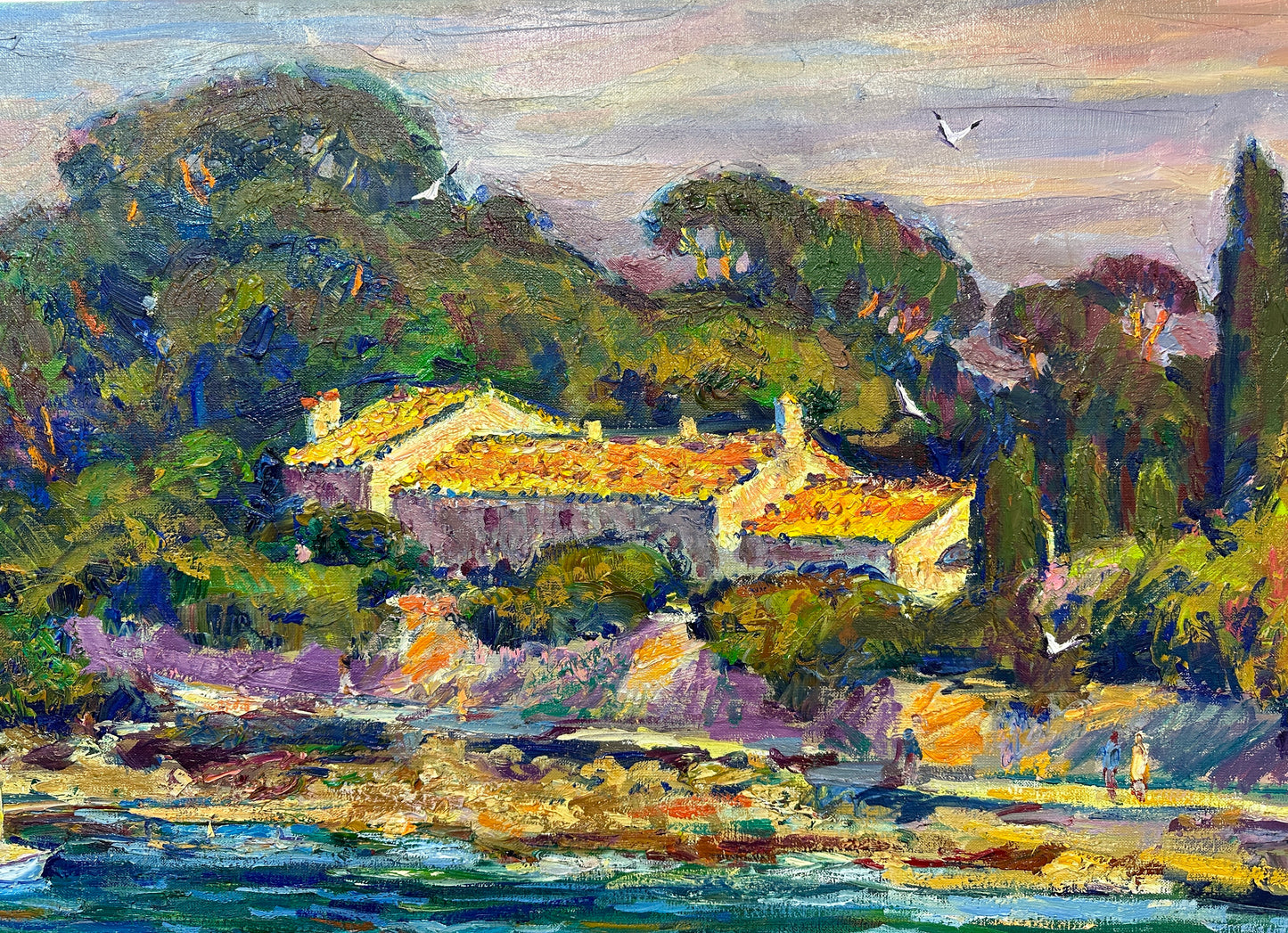 Evening Beach, La Garoup, Antibes. France Antibes