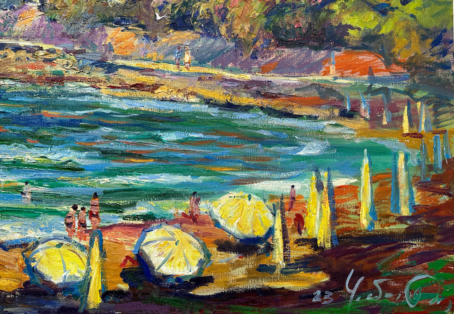 Evening Beach, La Garoup, Antibes. France Antibes